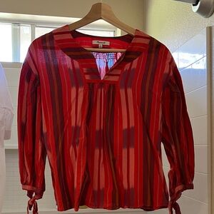 Madewell Ikat Peasant Popover Top